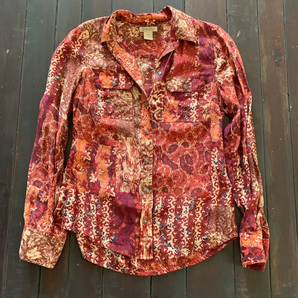 Lucky Brand Silk Button Up